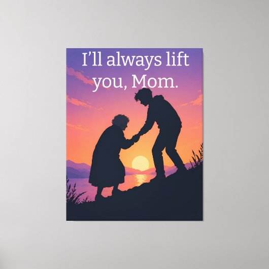 Moederdag Cadeau Moeder Citaat Canvas Muur Kunst Afdruk (Voorkant)