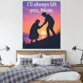 Moederdag Cadeau Moeder Citaat Canvas Muur Kunst Afdruk (Insitu (Slaapkamer))