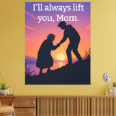 Moederdag Cadeau Moeder Citaat Canvas Muur Kunst Afdruk (Insitu (Woonkamer))