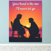 Moederdag Cadeau Moeder Liefde Citaat Canvas Afdruk (Insitu (Houten vloer))