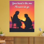 Moederdag Cadeau Moeder Liefde Citaat Canvas Afdruk (Insitu (Woonkamer))
