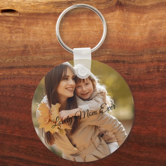 Moederdag cadeau Sleutelhanger, Gepersonaliseerd c Sleutelhanger (Achterkant)