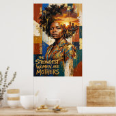 Moederdag Cadeau — Sterkste Vrouwen Zijn Moeders Poster (Keuken)