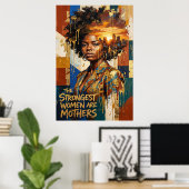 Moederdag Cadeau — Sterkste Vrouwen Zijn Moeders Poster (Thuiskantoor)
