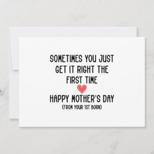 Moederdag cadeau van eerste kind cadeau voor moede kaart