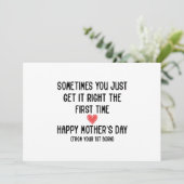 Moederdag Cadeau Van Eerstgeborene Cadeau voor Moe Kaart (Staand voorkant)