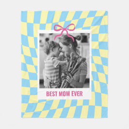 Moederdag cadeau voor beste moeder aangepaste foto fleece deken