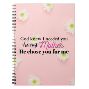 Moederdag cadeau voor christelijke moeder, geloofs notitieboek