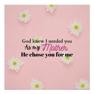 Moederdag cadeau voor christelijke moeder, geloofs perfect poster