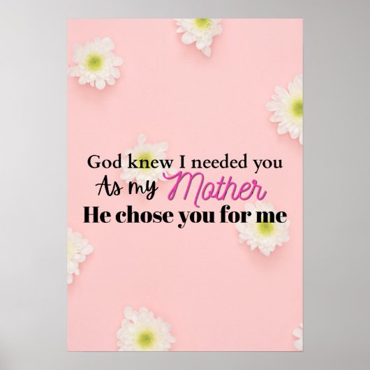 Moederdag cadeau voor christelijke moeder, geschen poster (Voorkant)