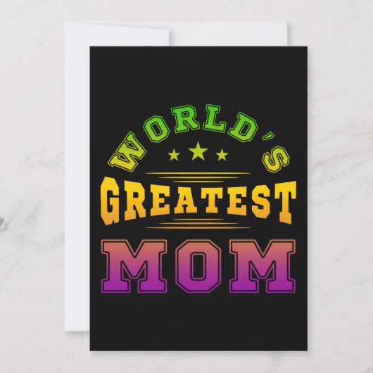 Moederdag cadeau voor de beste moeder ter wereld kaart (Voorkant)