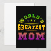 Moederdag cadeau voor de beste moeder ter wereld kaart (Voorkant / Achterkant)