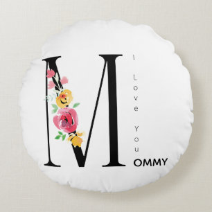 Moederdag,Cadeau voor mama, Ik hou van jou mama Rond Kussen