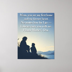 Moederdag cadeau voor mama liefde quote canvas afdruk