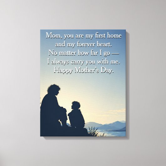 Moederdag cadeau voor mama liefde quote canvas afdruk (Voorkant)