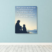 Moederdag cadeau voor mama liefde quote canvas afdruk (Insitu (Houten vloer))