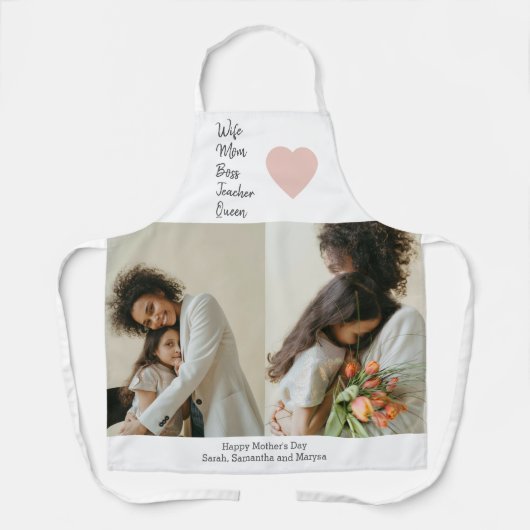 Moederdag cadeau voor moeder, vrouw, baas, leraar  schort (Voorkant)