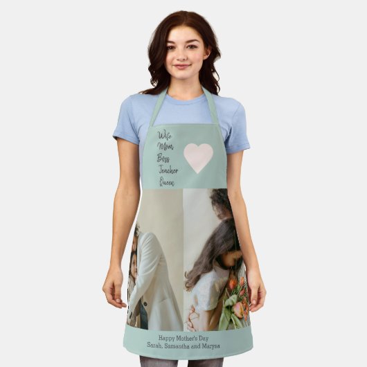 Moederdag cadeau voor moeder, vrouw, baas, leraar  schort (Gedragen)