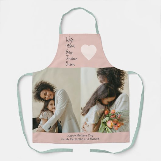 Moederdag cadeau voor moeder, vrouw, baas, leraar  schort (Voorkant)