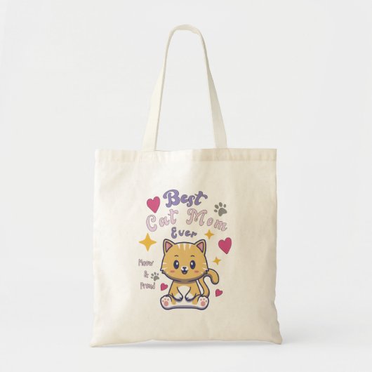 moederdag cadeau voor moeders liefhebber kat tote bag (Voorkant)