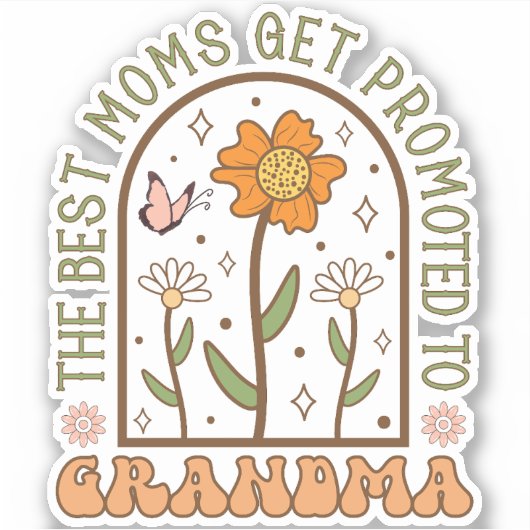 Moederdag cadeau voor oma sticker (Voorkant)