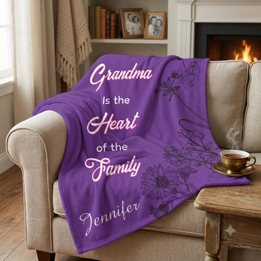 Moederdag cadeau voor oma van kleinkinderen fleece deken