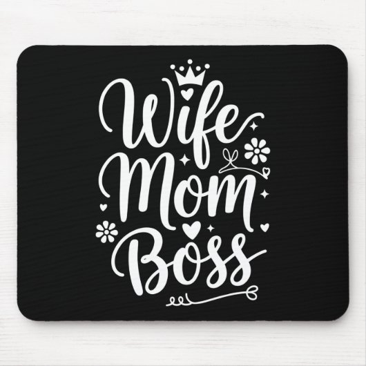 Moederdag cadeau voor vrouw Moeder Baas Leuk Muismat (Voorkant)