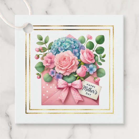 Moederdag Cadeaubijsluiter Bedankjes Labels (Voorkant)
