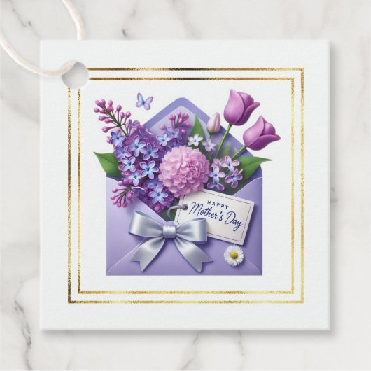 Moederdag Cadeaubijsluiter Bedankjes Labels (Voorkant)