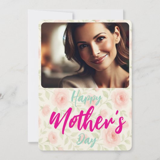 Moederdag Cadeaubloemen Vakantiegroet Kaart Met Ei (Voorkant)