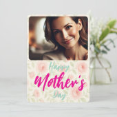 Moederdag Cadeaubloemen Vakantiegroet Kaart Met Ei (Staand voorkant)