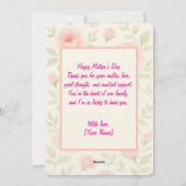 Moederdag Cadeaubloemen Vakantiegroet Kaart Met Ei (Achterkant)