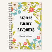 Moederdag Cadeaubon, Family Recipe Organizer Journ Notitieboek (Voorkant)