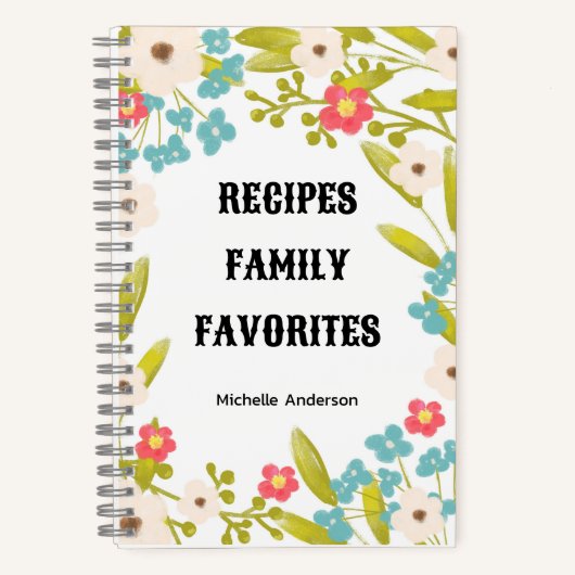 Moederdag Cadeaubon, Family Recipe Organizer Journ Notitieboek (Voorkant)