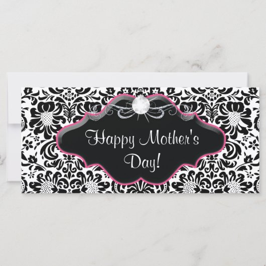 Moederdag Cadeaubonnen Salon Pink Damask (Achterkant)