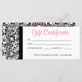 Moederdag Cadeaubonnen Salon Pink Damask (Voorkant / Achterkant)