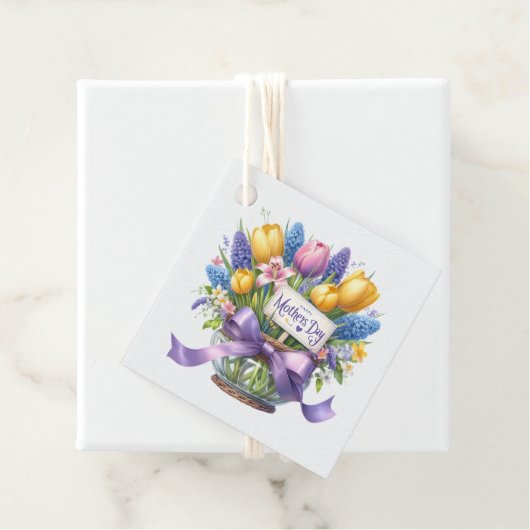 Moederdag cadeaukaart bedankjes labels (In situ)