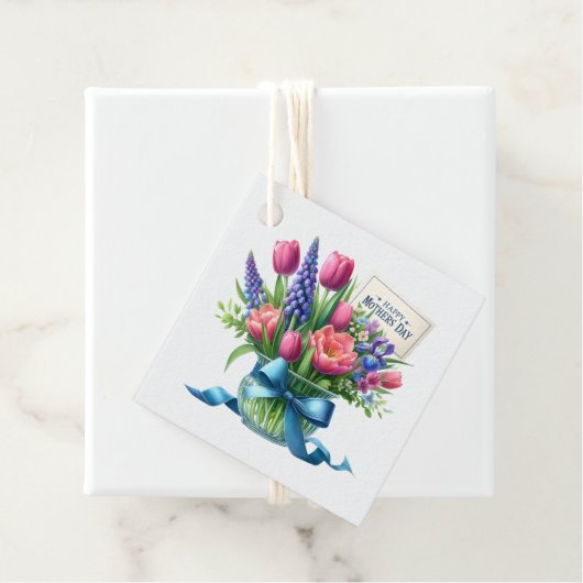 Moederdag cadeaukaart bedankjes labels (In situ)
