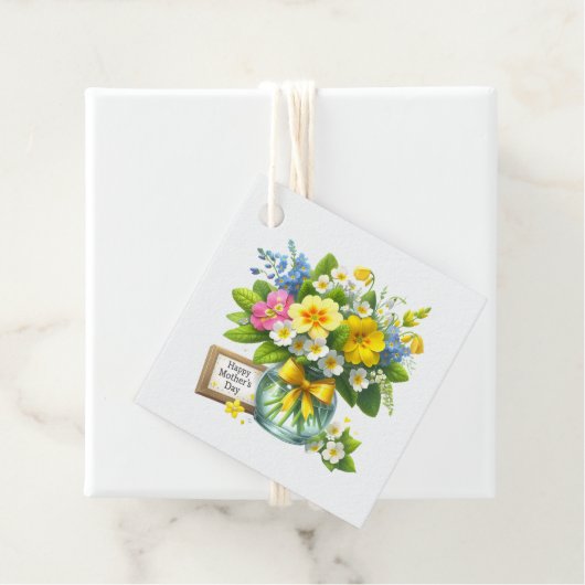 Moederdag cadeaukaart bedankjes labels (In situ)