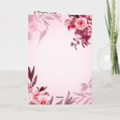 Moederdag cadeaukaart bloem roze rood leuk feestdagen kaart (Achterkant)