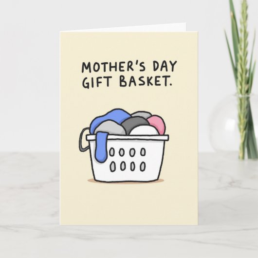 Moederdag cadeaukaart Wasmachine Kaart (Voorkant)