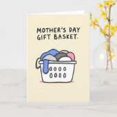 Moederdag cadeaukaart Wasmachine Kaart (Gele Bloem)