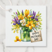 Moederdag cadeaukaartje  bedankjes labels (Voorkant)