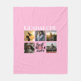 Moederdag Cadeaus Foto Collage Monogram Fleece Deken