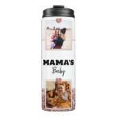 Moederdag Cadeaus voor mam Foto Roos Gold aangepas Thermosbeker (Voorkant)