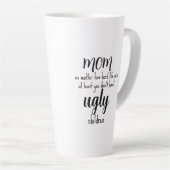 Moederdag cadeaus voor mama koffie latte mok (Rechterhoek)