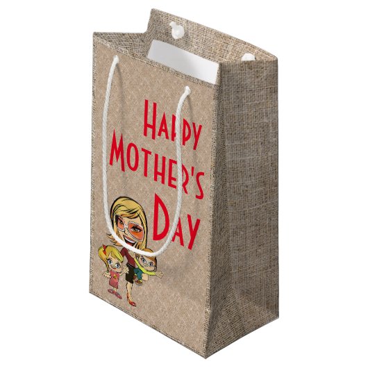 Moederdag Cadeautas - Klein, glanzend (Voorkant Gekanteld)