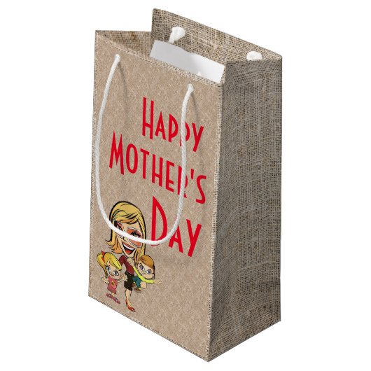 Moederdag Cadeautas - Klein, glanzend (Achterkant Gekanteld)
