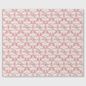 Moederdag-cadeauverpakkings papier Roos Damask (Vlak)