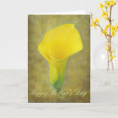 Moederdag Calalily Kaart (Gele Bloem)